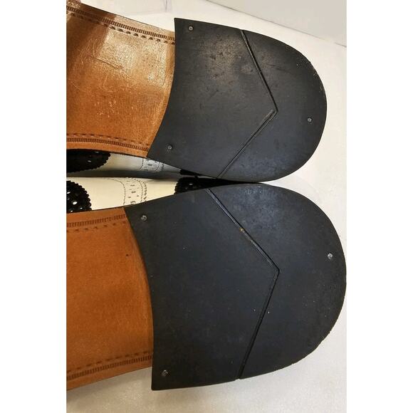 Stacy Adams Leather Oxford Wingtip Two Toned Black/White Dress Shoe Size‎ 9.5M - Picture 8 of 11